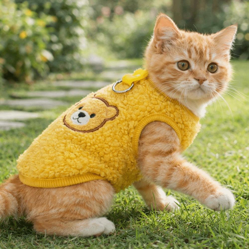 Thickened Cat Sleeveless Vest Warm Dog Fleece Coat Cozy Puppy Jacket  Winter Season