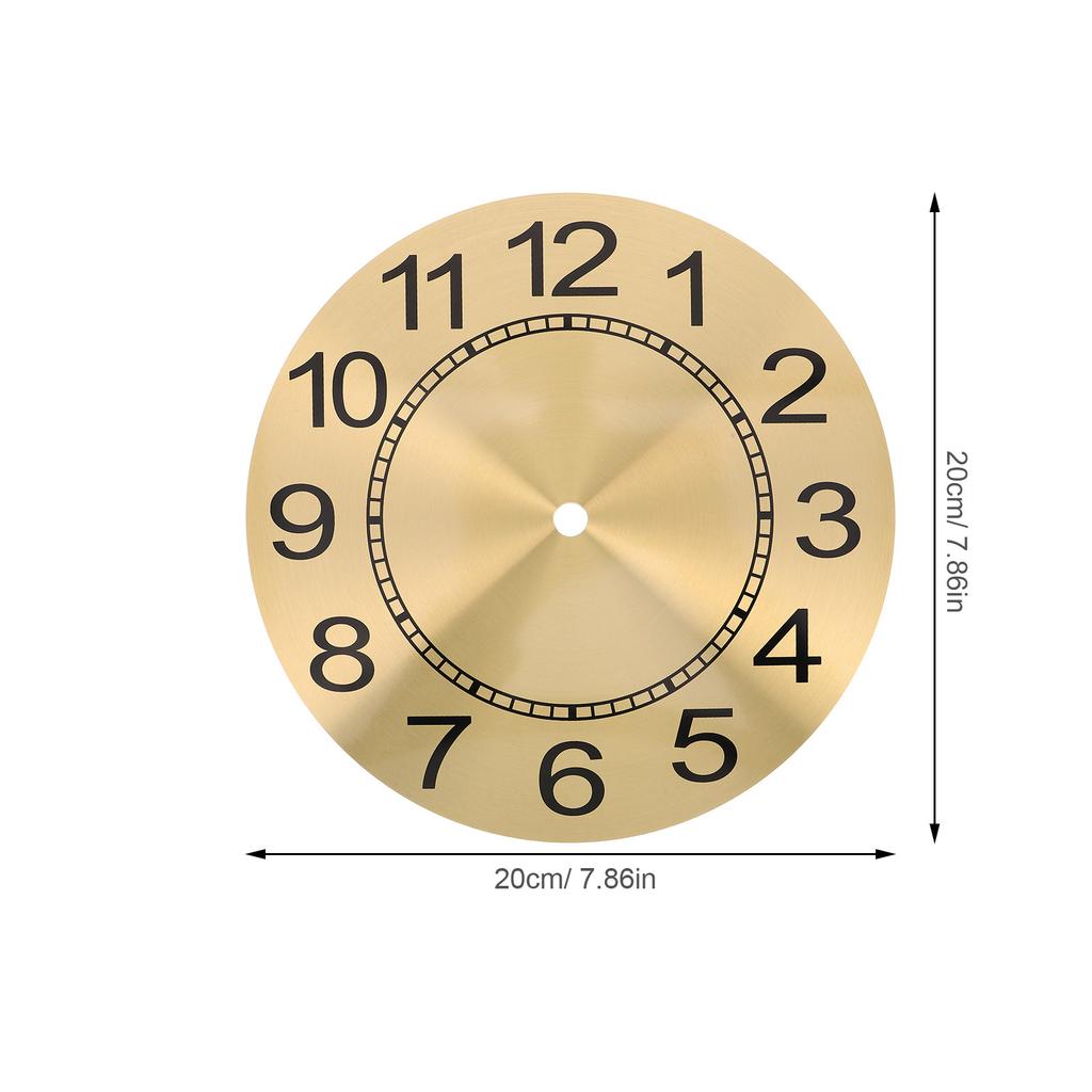 Clock Dial Face: Aluminum Wall Clock Dial Replacement Arabic Numerals Plate for DIY Crafts and Quartz Movement Repair Tools