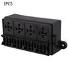 12 Way Blade Fuse Box with Paddle/Fuse Terminal 4 Pin 12V40A Relay for Car