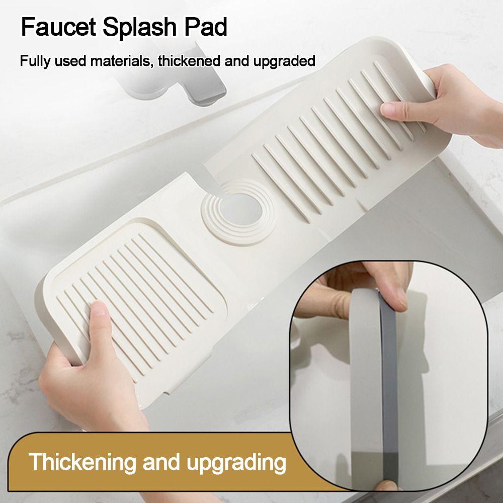 Silicone Faucet Splash Pad Splash Guard Behind Faucet Foldable Drainage Mat