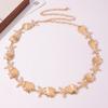 Senior Sense Women's Waist Chain Pearl Shell Starfish Metal Sweet Summer Beach Natural Vacation Style Waist Chain