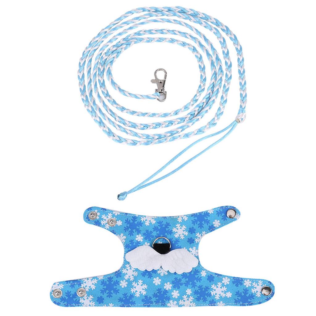 Small Pet Harness Cartoon Vest Clothes with Leash (Light Blue)