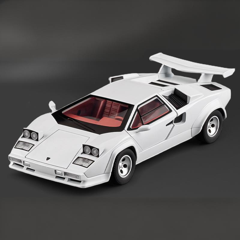 1:24 Lamborghini Countach LP500S Sideswipe Supersportwagen Spielzeugauto Modell Sound und Licht Kinderspielzeug Sammlerstücke Geburtstagsgeschenk Spielzeug