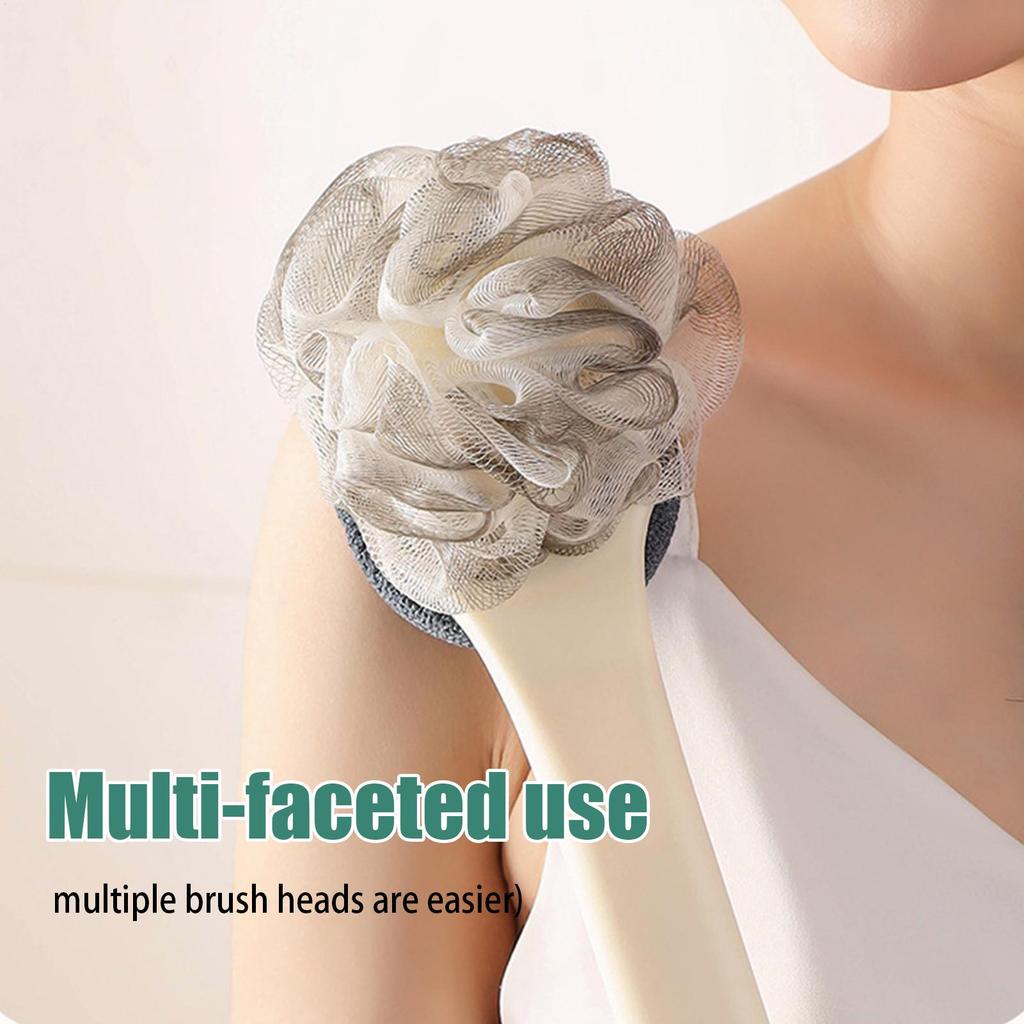 Shower Brush For Back Shower Bath Brush Long Handle For Back Double-Sided Body Cleaning Exfoliator For Skin Legs Shoulders Men