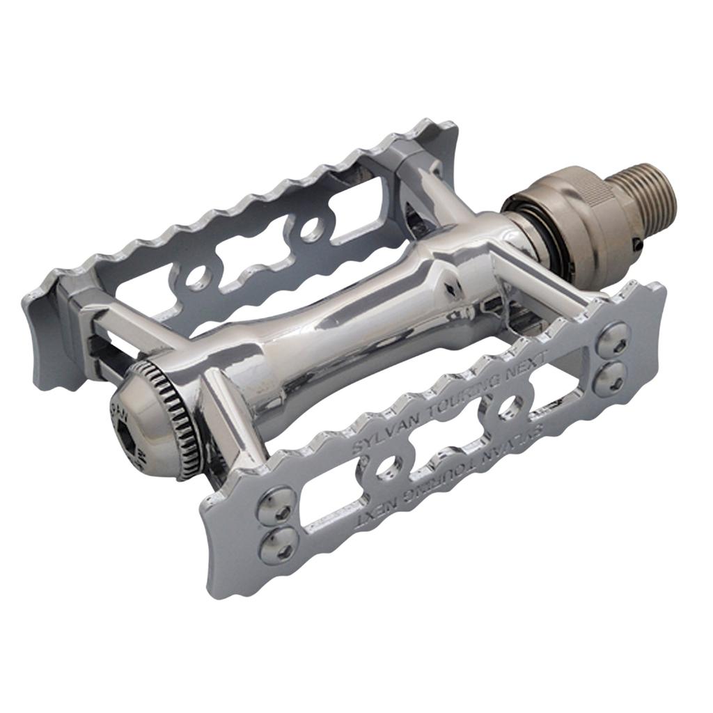 Mikashima Bicycle Pedal SYLVAN TOURING NEXT Ezy Superior Silver (MKS)