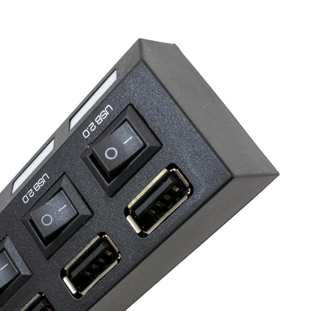 USB USB Hub with 20cm Input Type Output Type A X 4 3.0 + USB2.0 4-port ON/OFF Switch, Black, Cable, High-speed Transfer, A,
