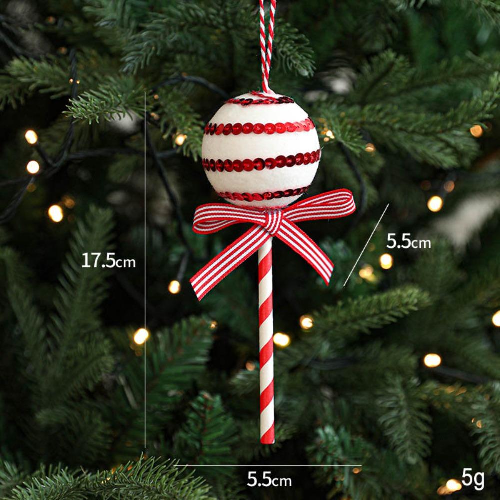 

Sequin Christmas Pendants Glitter Velvet Hanging Fashion Xmas Tree Hanging Ball Merry Christma 2Pcs Style 1