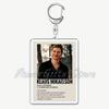 The Vampire Diaries TV Keychain for Accessories Bag Rectangle Pendant Key Chain Ring Damon Elena Stefan Keychains Jewelry Gift