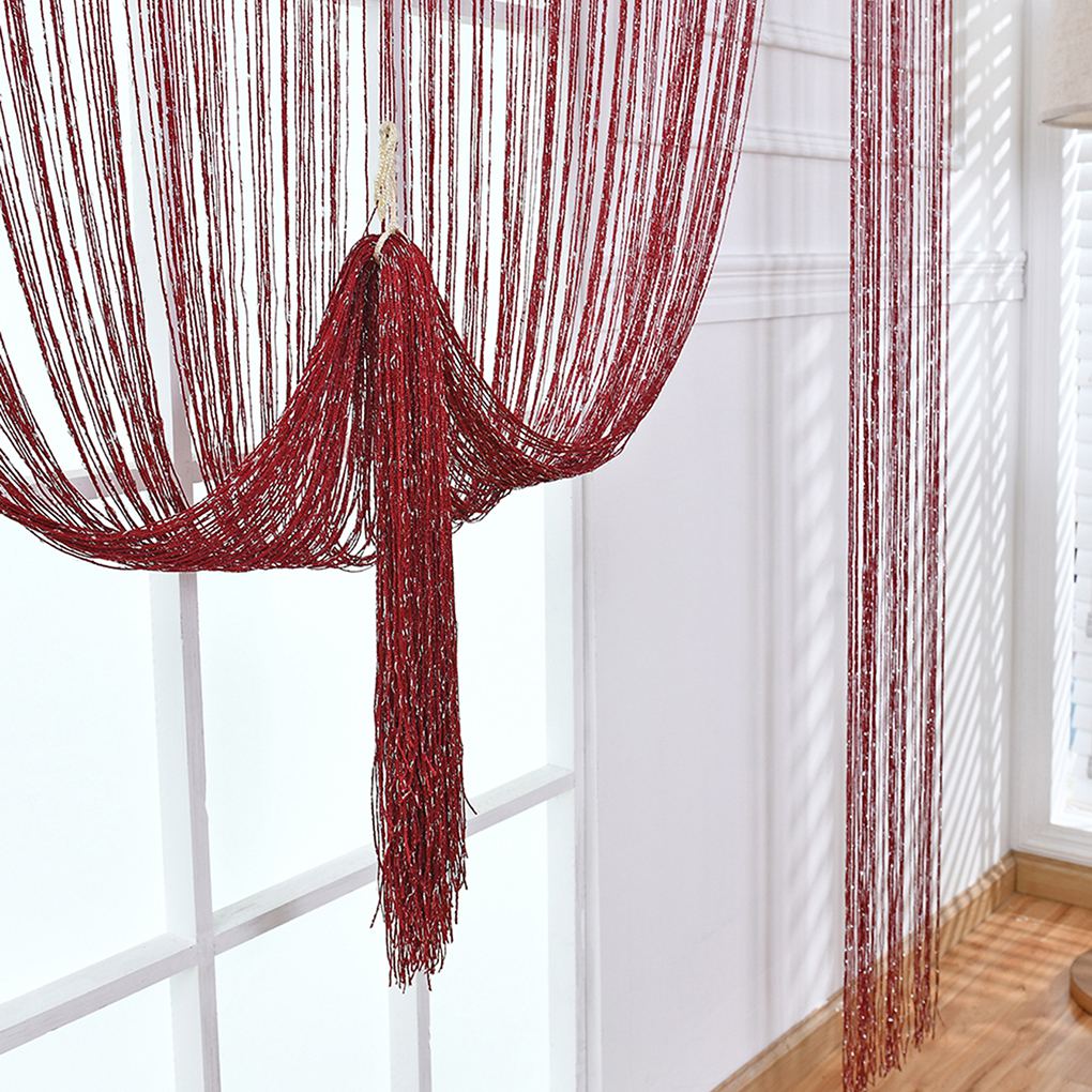 Modern String Curtain Panels Living Room Divider Voile Net Curtains