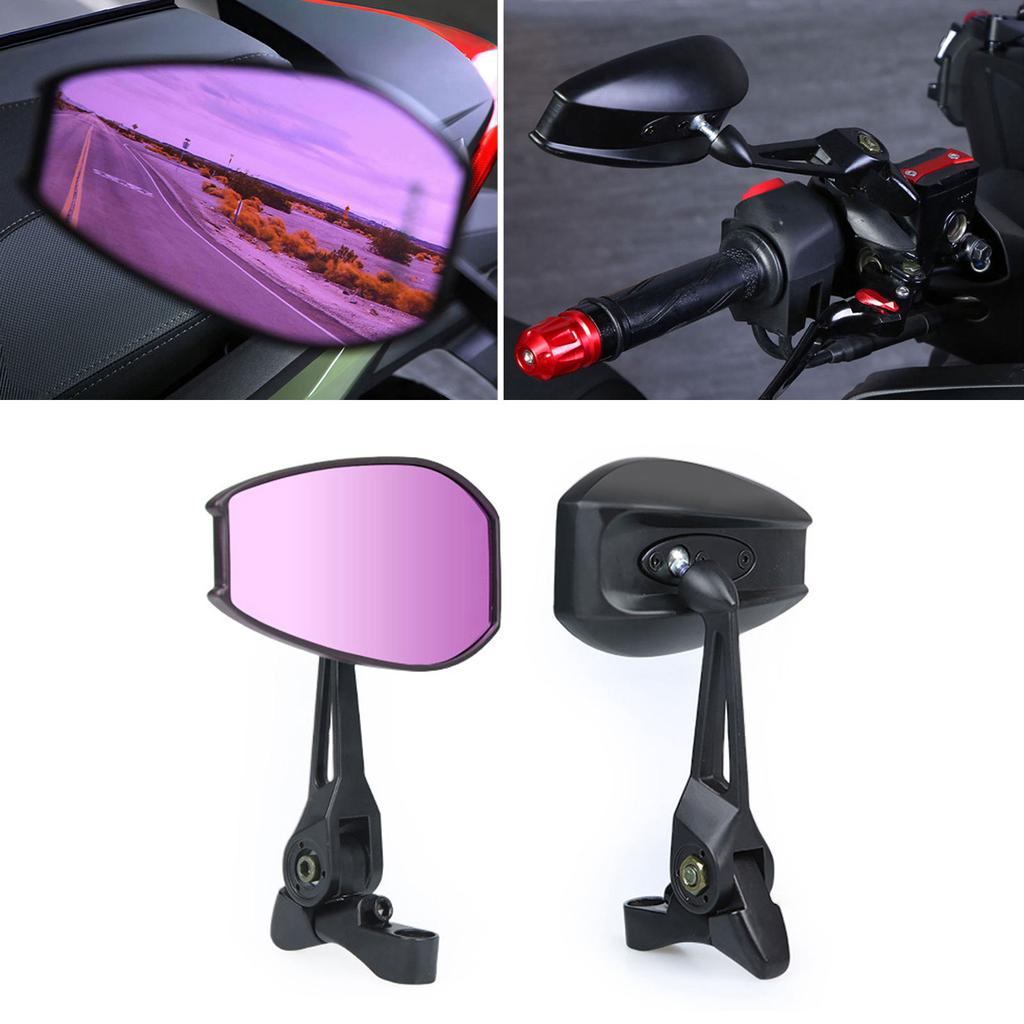 Versatile Motorcycle Scooters Side Mirrors Anti Glares Glass Easy Install Handlebar Mirror Rearview Glass for Night Ridi