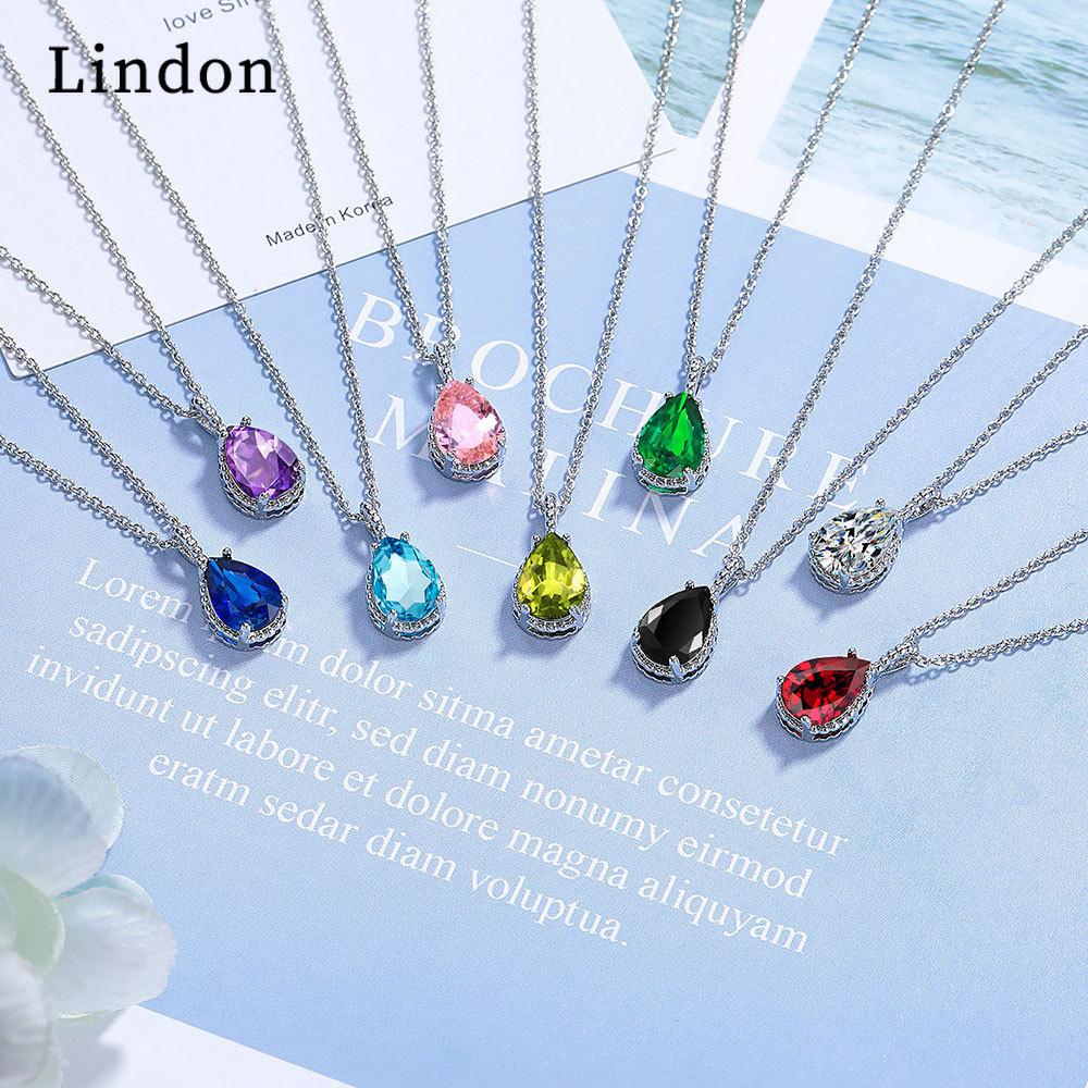 

Женское ожерелье Lindon, кулон из медного сплава, циркон, модный подарок