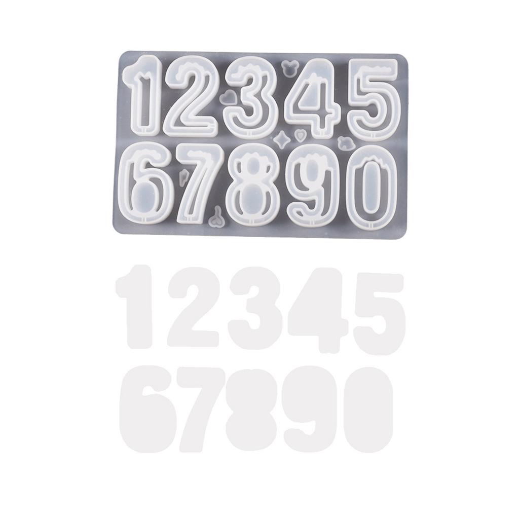 Number Mold 0 To 9 Silicone Mould Epoxy Resin Molds for DIY Handmade Crafts Wedding Jewelry Necklace Pendant Decorations