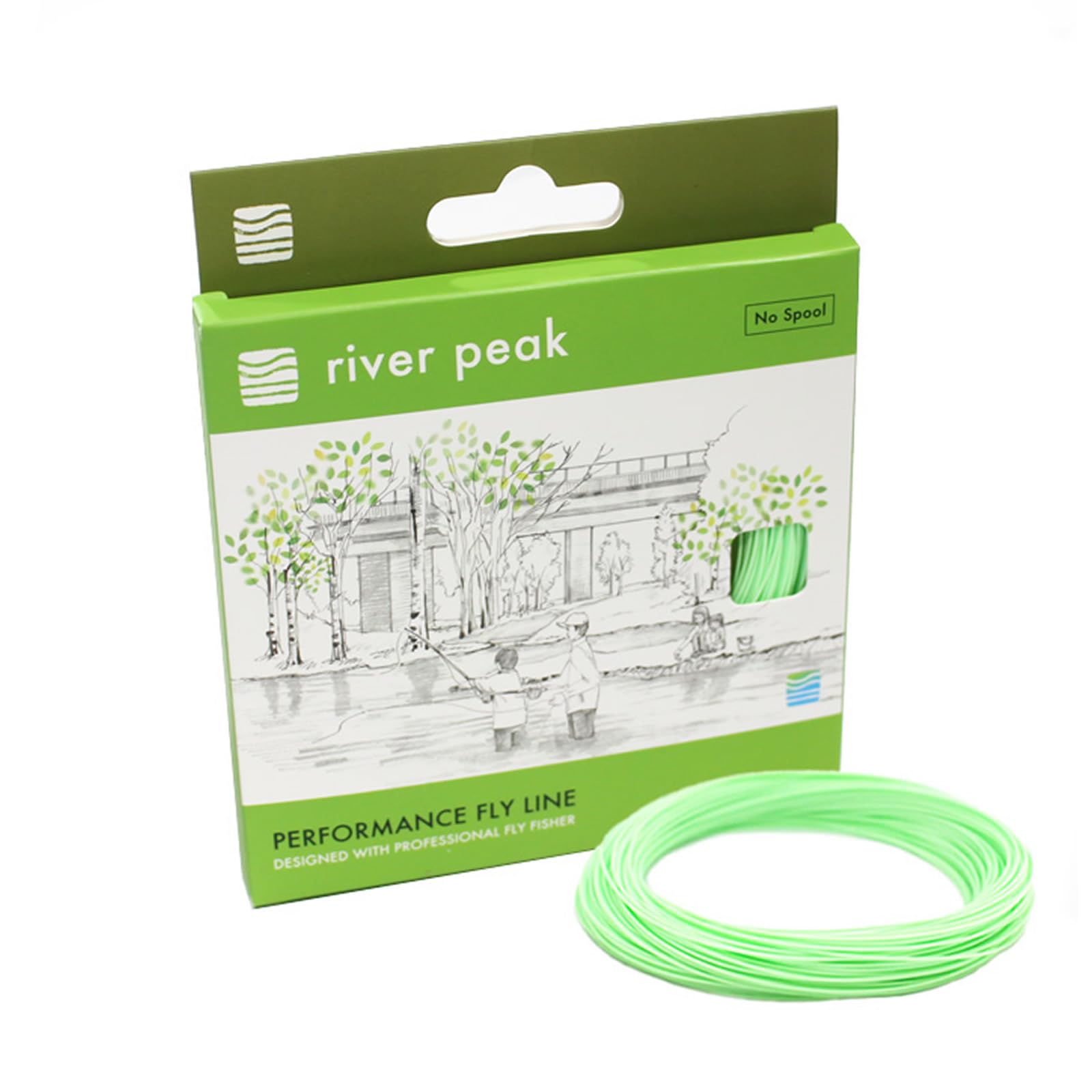 

river peak Running line floating 100ft 0.8mm (approx. 30.5m) (light green)