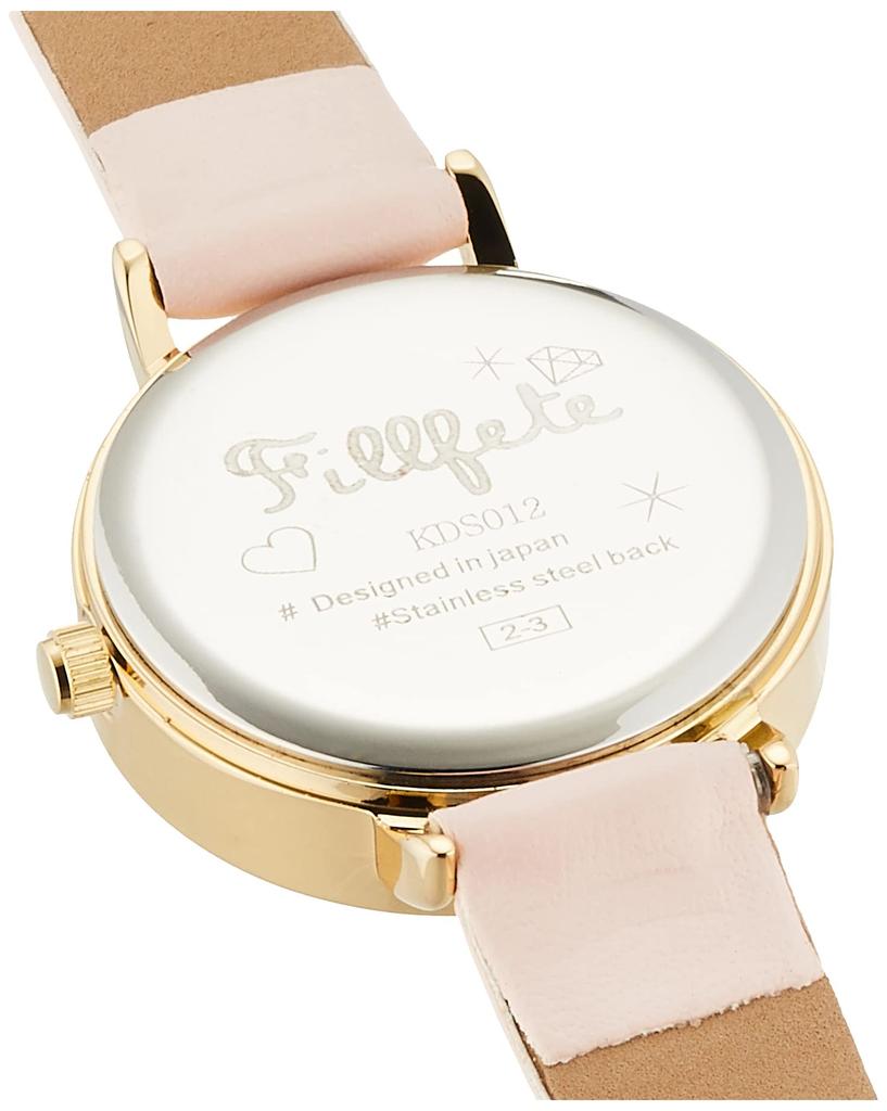 [Fieldwork] Watch Analog Shake Gold Leather Strap KDS012-3 Women's Pink