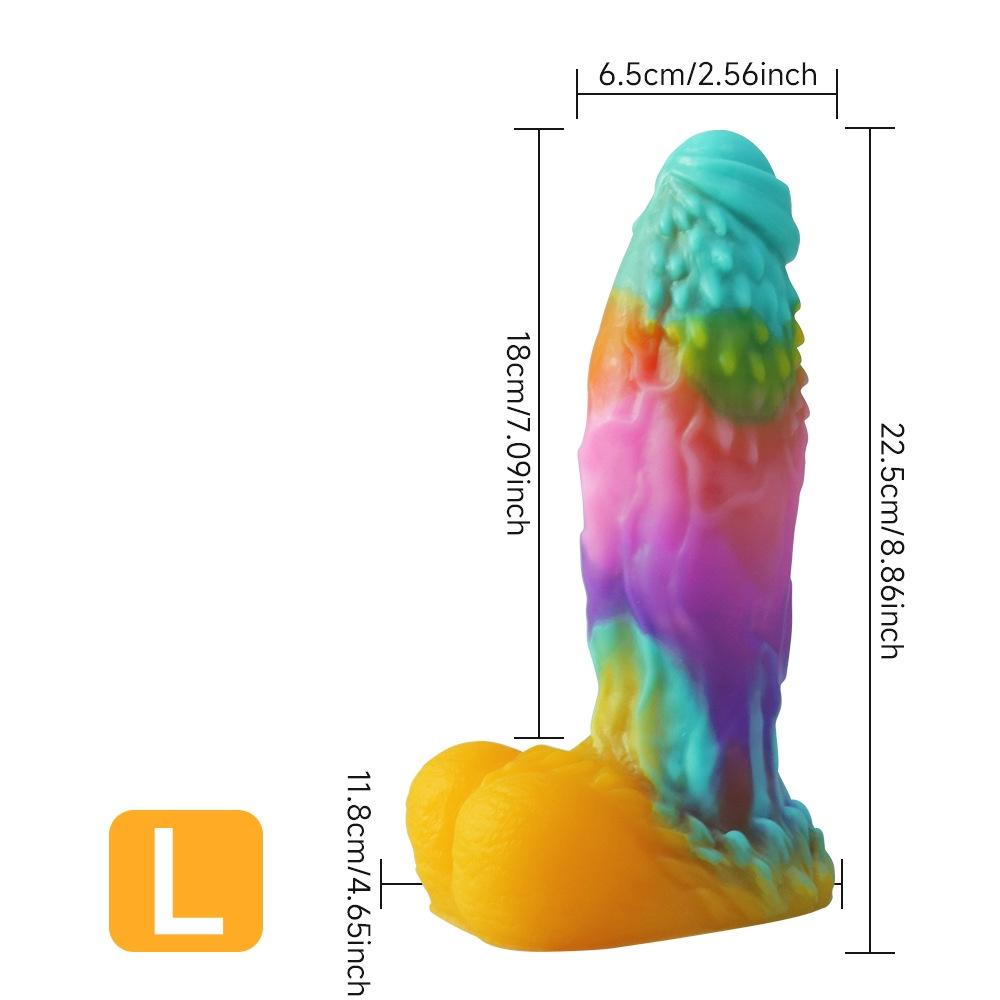Realistic Dildo with Unique Textured Design - Powerful Suction Cup for Hands-Free Use - Perfect for Solo Play of Men and Women