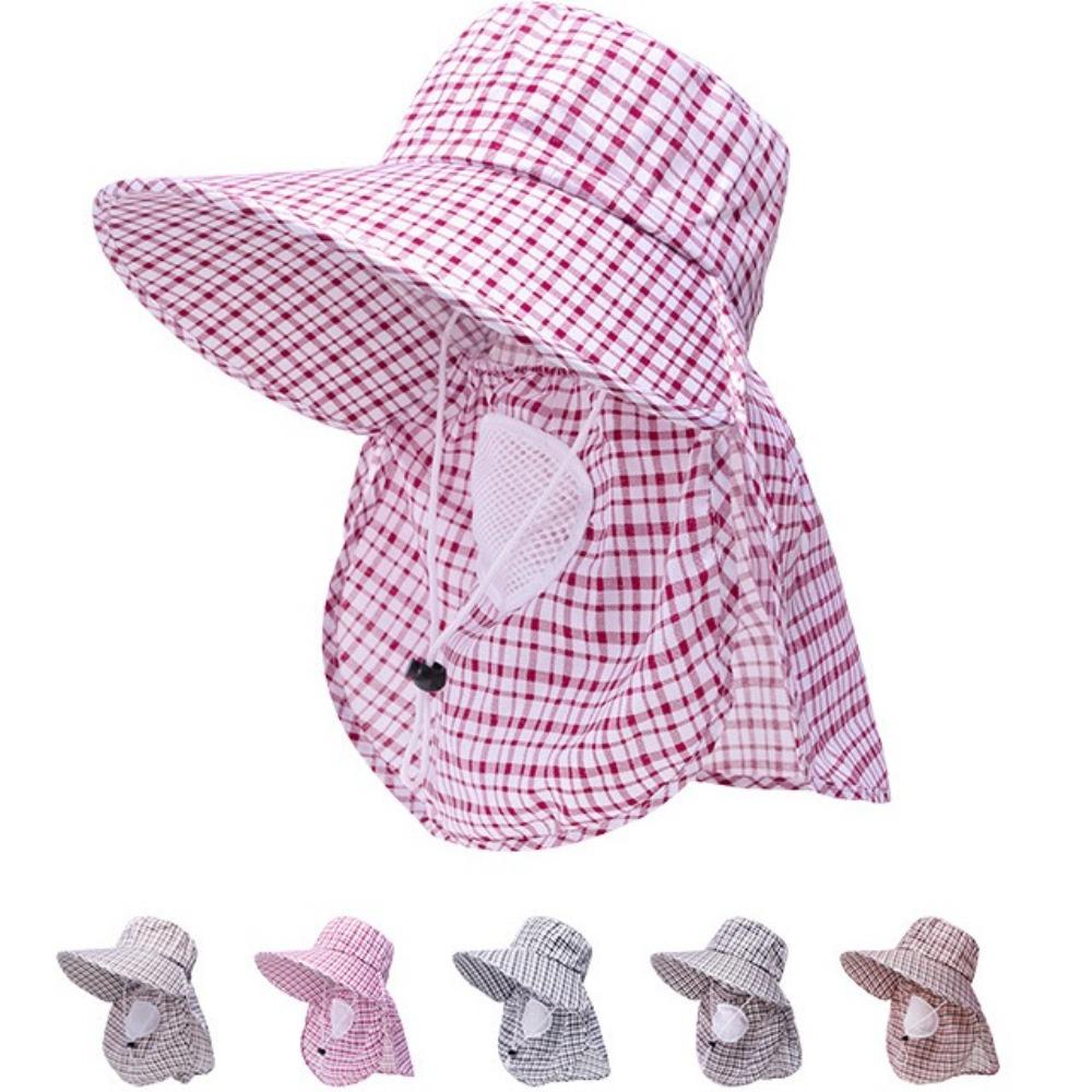 

Face Enhancing Small Sun Hat Face and Neck Protection Sun Protection Hat Basin Caps Cycling коричневий