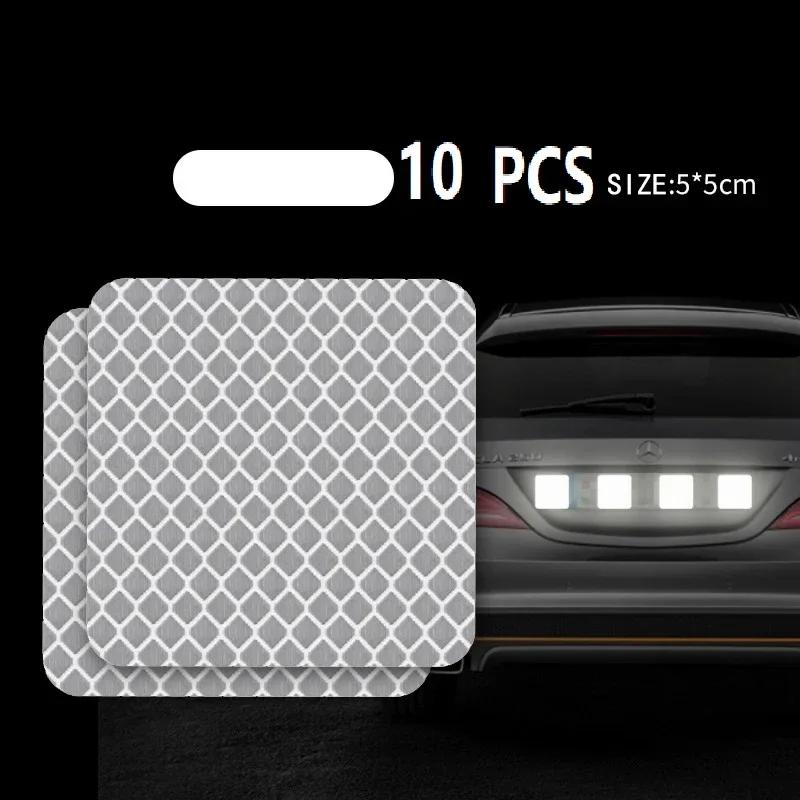 3*8cm Car Bumper Reflective Stickers Reflective Warning Strip Tape Secure Reflector Stickers Decals Safety Warning Tape 10pcs