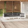 VidaXL Solid Pine Wood Garden Lounge Set 6 Pcs with Cushions Patio Furniture Outdoor Furniture Garden Furniture 3096539