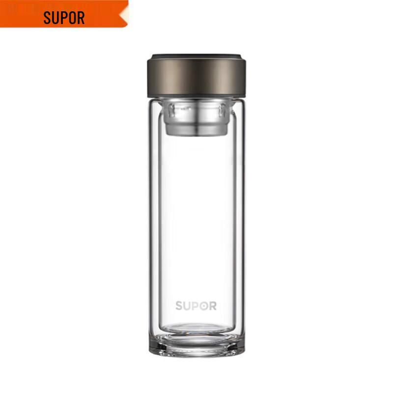 Supor Portable Double-Wall Glass Tea Infuser Bottle