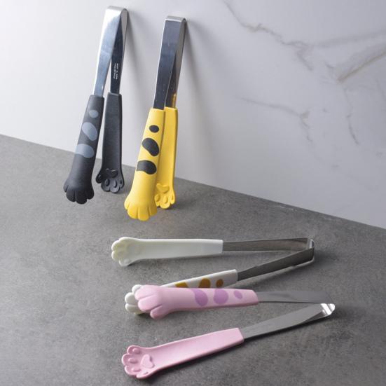 Food Clips Cat Paw Styling Food Tongs Salad Bread Baking Dessert Clips 430 Stainless Steel Food Tongs
