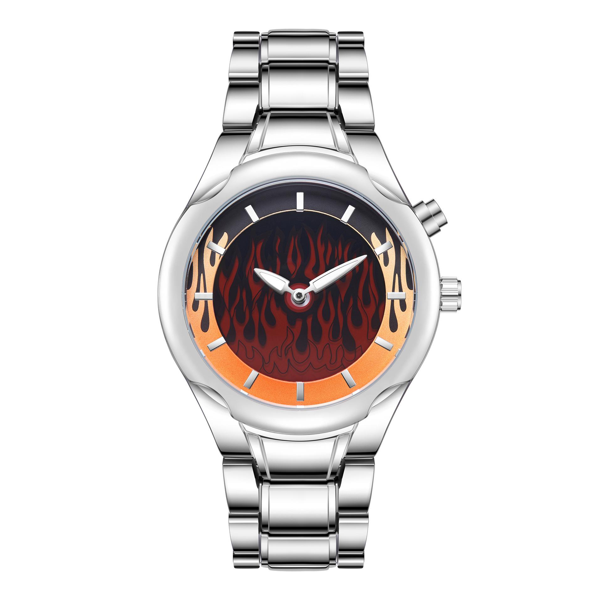 

Tide Brand Original Flame Watch Men S And Women S Millennial Retro Non-Mechanical Y2K Double Display Niche Style