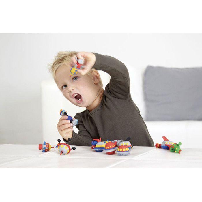 Lera - FIMO - Kids - Set med 6 block - Härdar i ugnen - Flerfärgad - 8 år och uppåt