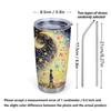 591ml Car Tumbler Galaxy Moon Trip Element Straw Cup Gift Cup Metal Drink Mug 20oz Car Straw Cup Coffee Tumbler