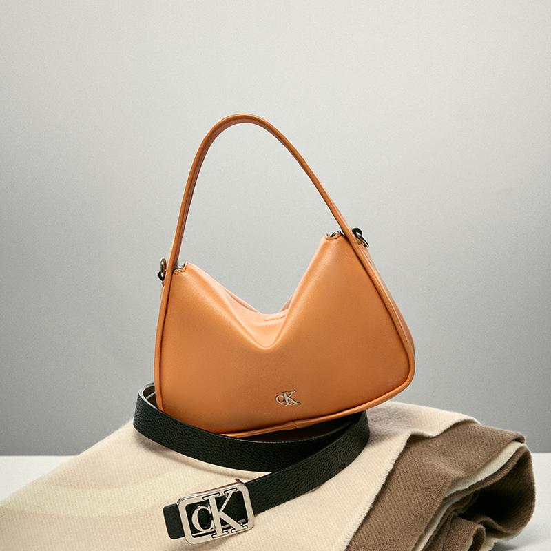 New CALVIN KLEIN Synthetic Material Crossbody Bag Women's Sun Orange DH3714-GBM