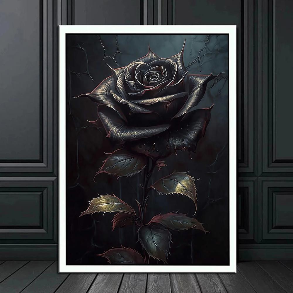 Dark Academy Art Wall Poster Victoria Crow Witch Ghost Black Cat Halloween Background Decoration Gothic Image Printing Holiday Gifts Canvas Painting