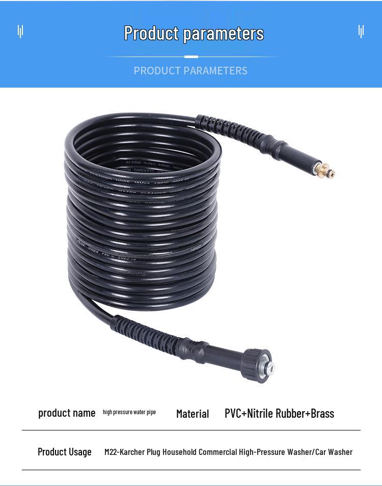 Karcher Series High-Pressure Hose - 5m/10m/15m Car Washer Replacement