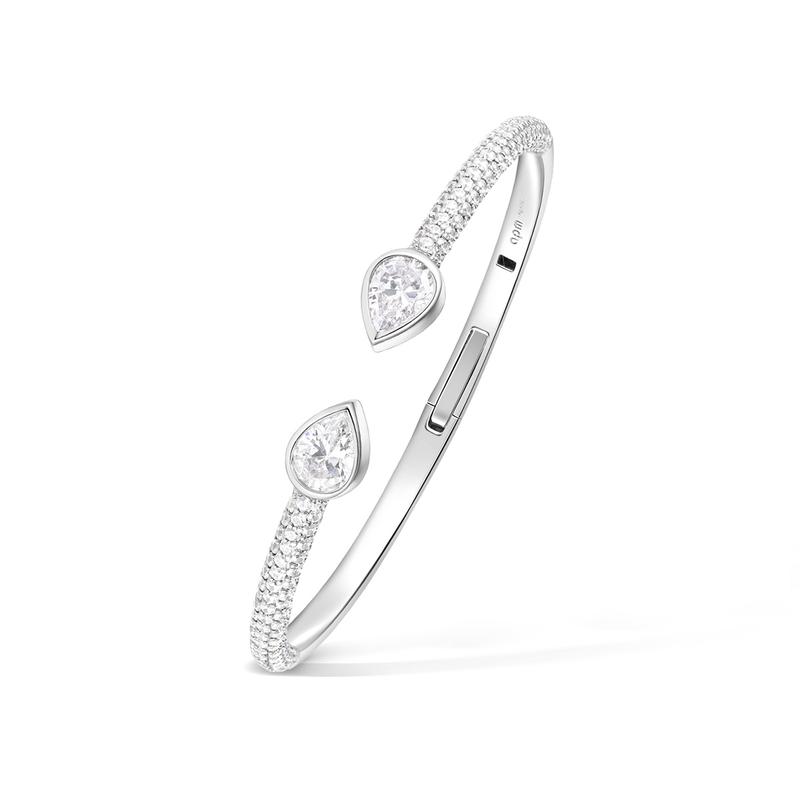 APM Monaco Classical pear stone, simple, fashionable, light luxury, elegant and versatile, bracelet for men and women, couple style, silver AB4667OX серебряный