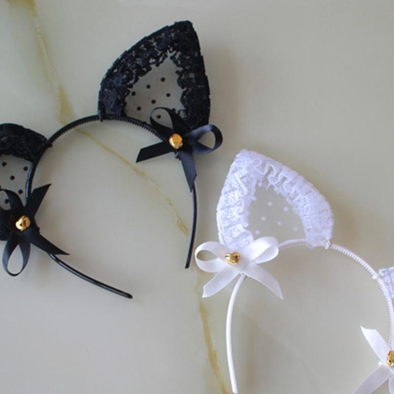 Women Girls Cute Cartoon for Cat Ears Shaped Headband Multi Color Hair Hoop Makeup Wash Face Christmas Party Headpiece