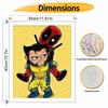 Disney oil painting Wolverine Deadpool super hero art handmade diy painting home decoration gift