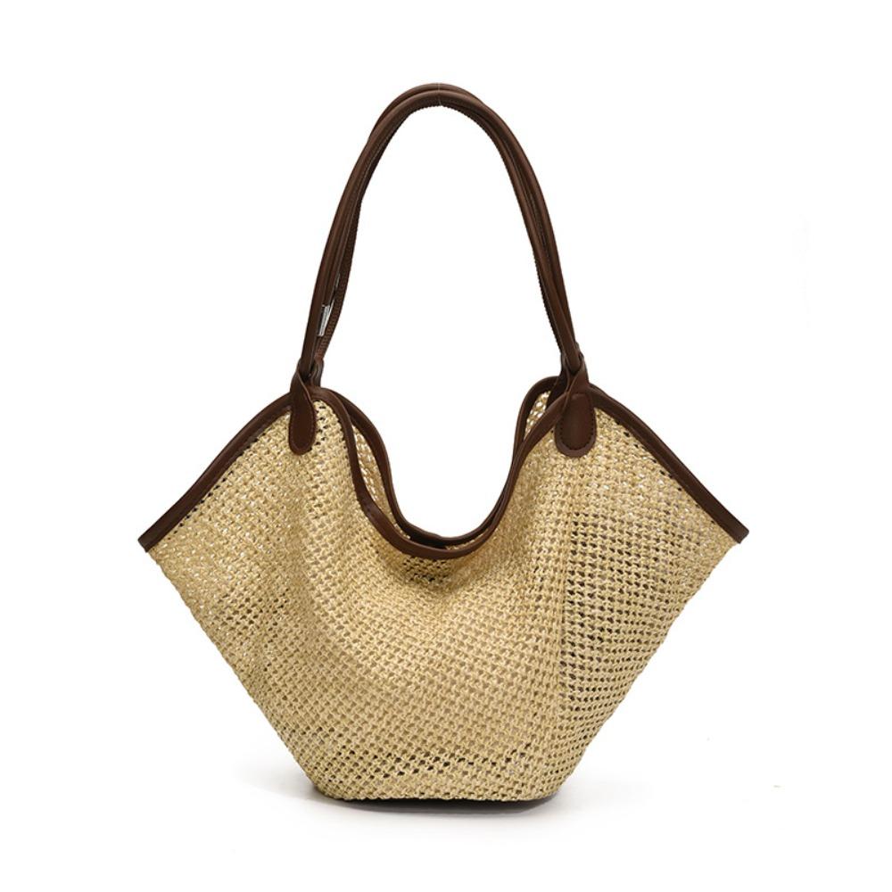Hollow Out Bohemian Beach Bag Parent Shoulder Bag Hollow Shoulder Bag Straw Woven Bag  Streetwear