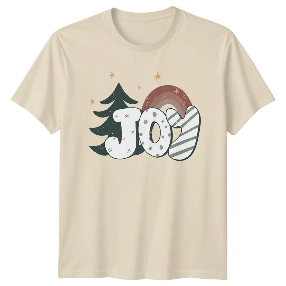 Joy TShirt Retro Boho Christmas Christmas Gift For Him And Her