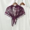 Vintage Lace Flower Hair Scarf Shawl Cute Triangle Head Scarf Bandanas for Women  Photography