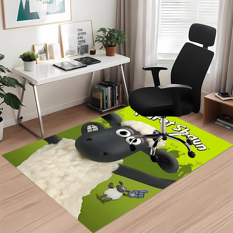 Shaun the Sheep Printed Carpetrugfor Office Chair Living Room Bedroom Kitchen Room Decor Gifts
