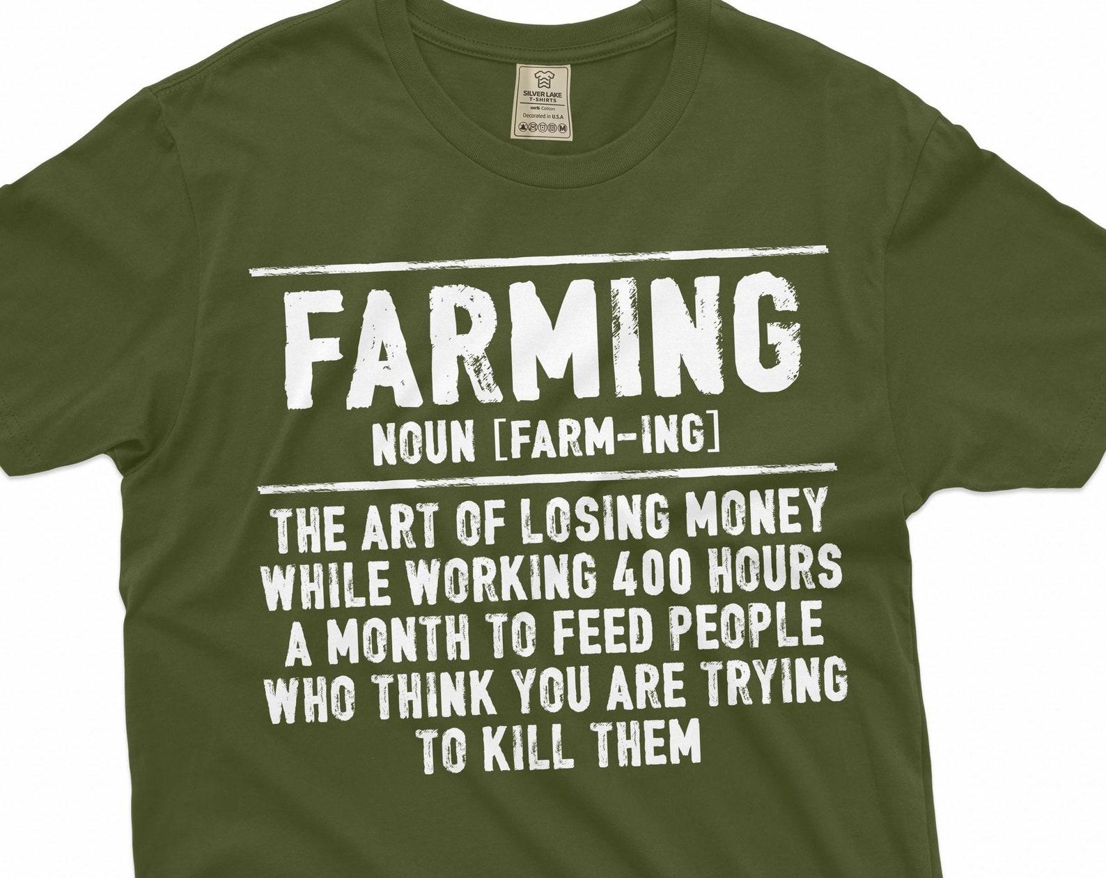 Men s Funny Farming definition T-shirt sarcastic sarcasm farmer gift Birthday tee shirt for him L