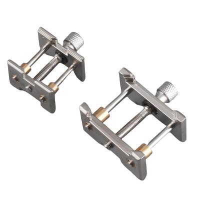 2Pcs Watch Movement Clamp Aluminum Alloy Case Vice Holder Adjustable Repairing Tools