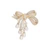 Luxury Heavy Duty Bow Lapel Pin High End Design Natural Freshwater Pearl Versatile Coat Fashion Ornament