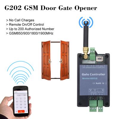 G202 GSM Door Gate Opener Remote On/Off Relay Switch Remote Control Door Access Wireless Door Opener By Free Call SMS Command 85