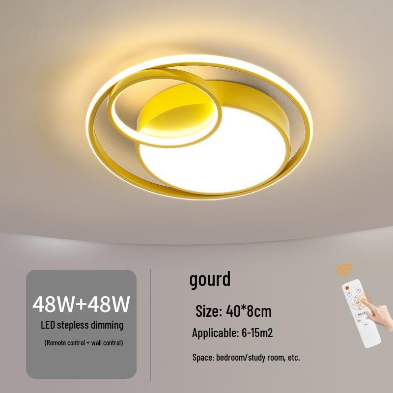 Nordic Modern LED Ceiling Light - Minimalist Black & White Design for Bedroom, Study, or Romantic Settings