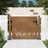 Garden Gate 105x105 Cm Corten Steel Grass Design