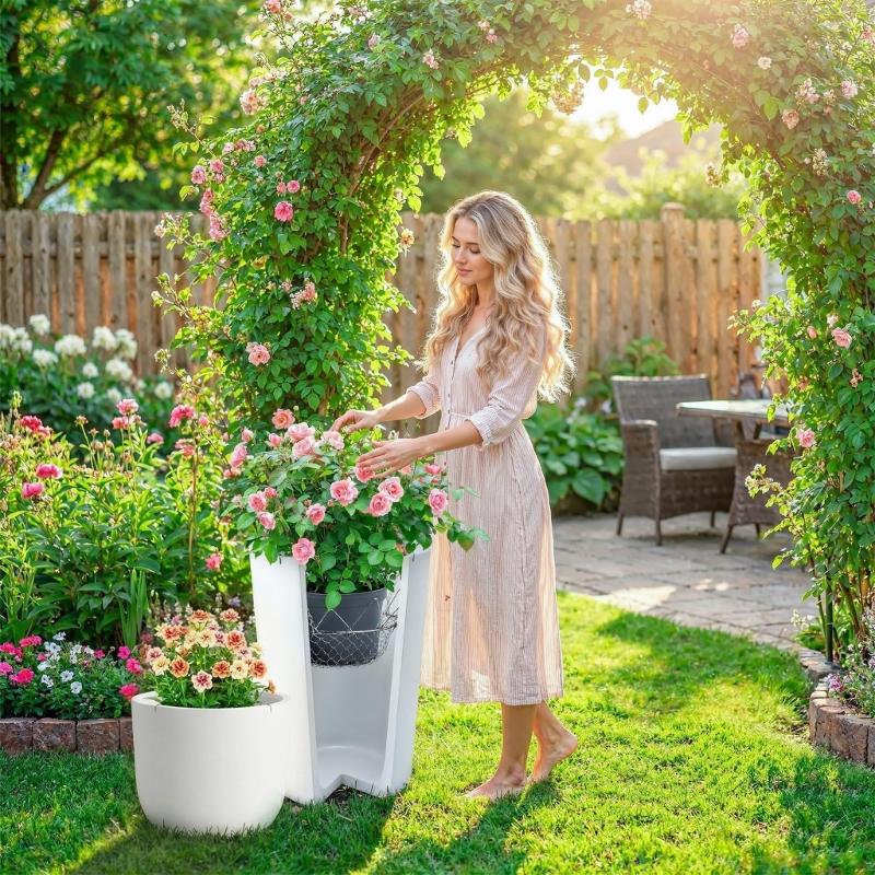 2 Pieces Decorative Flower Pot Holders Featuring Flexible Ropes For Perfect Plant Placement In Various Vessels