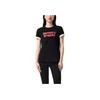 Levis Letter Print Heavyweight Casual Short Sleeve T-Shirt Women Tops Black A2806-0000