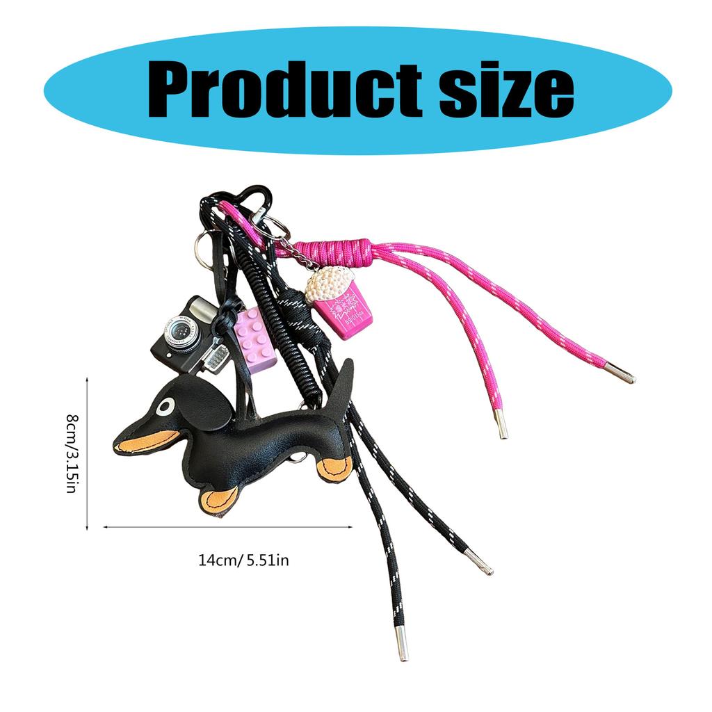 Multipurpose PU Rope Keychain High Quality Rope Keychain Accessory With Playful Dog Designs For Everyday Use