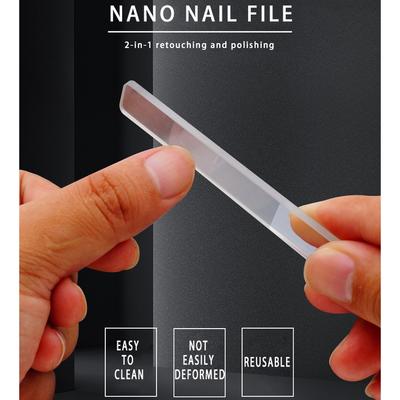 Nano skleněné pilníky na leštění manikúry, omyvatelný trvanlivý pilník na nehty, nástroj na zdobení nehtů