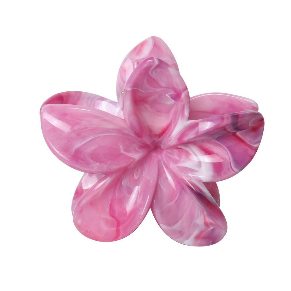 Tropical Flower Hair Claw Clips Hawaiian Plumeria Hair Accessories for Thick and Thin Hair Large Beach Hair Clips for Women Girl