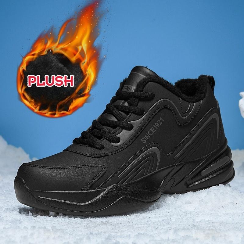 Pánské tenisky vulkanizovat Vzduchový polštář je protiskluzový voděodolný Zimní sportovní obuv pro muže běžecká obuv Teplé bavlněné boty s