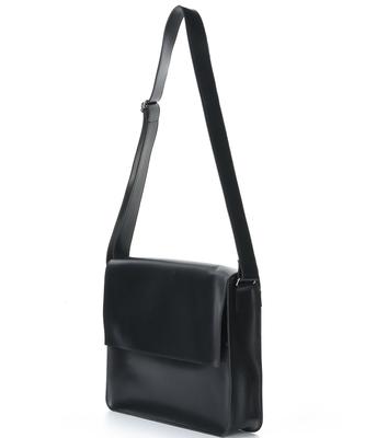 The-Abon Clean Big Square Crossbody Bag Black